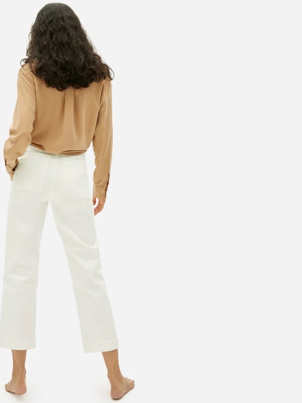 NWT Everlane Straight-Leg Crop jeans in bone Size 6 - Picture 2 of 7